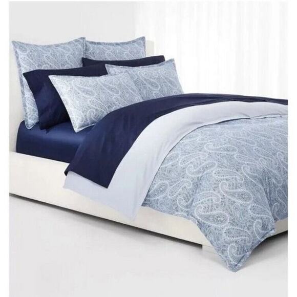 Ralph Lauren Other - Paisley Duvet Set Lauren Ralph Lauren Flannel Duvet Cover Set Bantry Blue, Queen